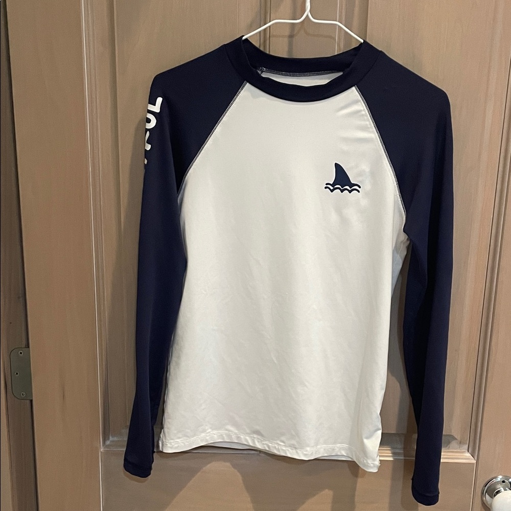 Cat & Jack Navy and White Kids Swim Rashguard